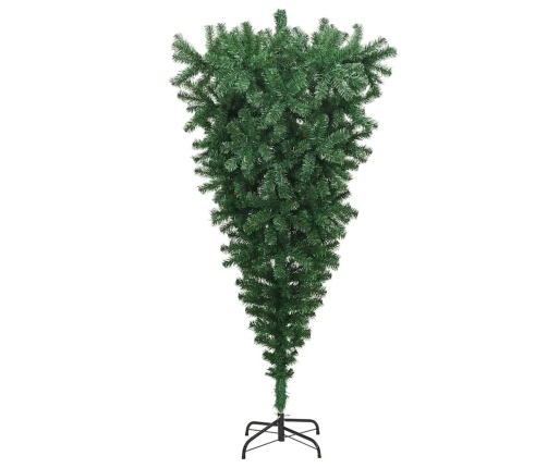 Árbol de Navidad artificial invertido con soporte verde 180 cm