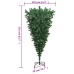 Árbol de Navidad artificial invertido con soporte verde 210 cm