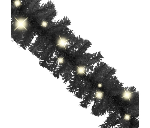 Guirnalda de Navidad con luces LED negro 5 m