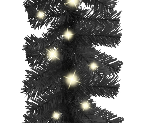 Guirnalda de Navidad con luces LED negro 5 m