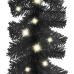 Guirnalda de Navidad con luces LED negro 5 m