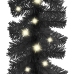 Guirnalda de Navidad con luces LED negro 20 m