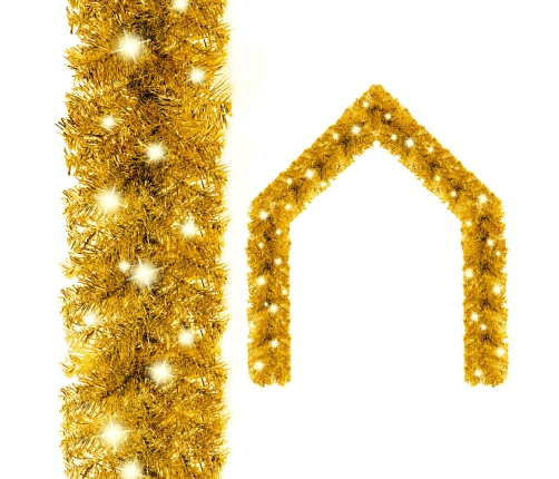 Guirnalda de Navidad con luces LED dorado 5 m