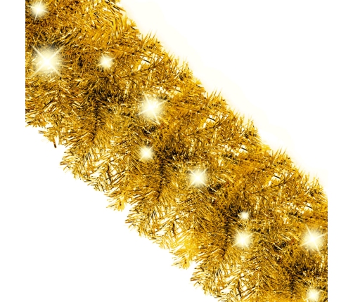 Guirnalda de Navidad con luces LED dorado 5 m