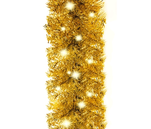 Guirnalda de Navidad con luces LED dorado 5 m