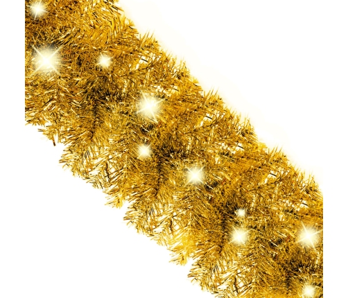 Guirnalda de Navidad con luces LED dorado 10 m