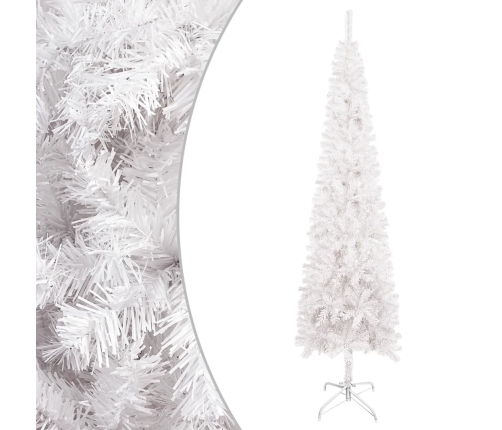 Árbol de Navidad delgado blanco 120 cm