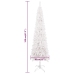 Árbol de Navidad delgado blanco 120 cm