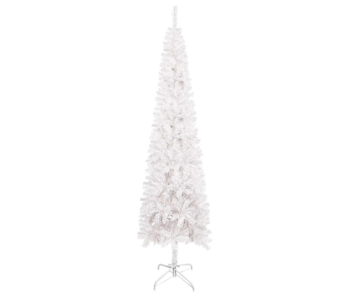 Árbol de Navidad delgado blanco 150 cm