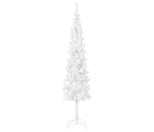 Árbol de Navidad delgado blanco 210 cm