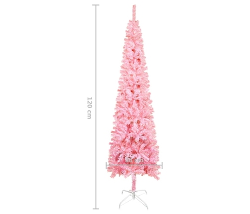 Árbol de Navidad delgado rosa 120 cm