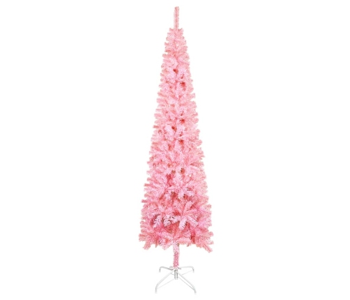 Árbol de Navidad delgado rosa 150 cm