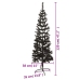 Árbol de Navidad delgado negro 120 cm