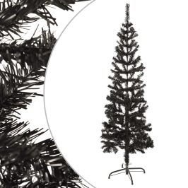 Árbol de Navidad delgado negro 150 cm