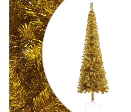 Árbol de Navidad delgado dorado 120 cm