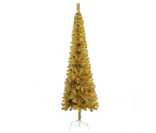 Árbol de Navidad delgado dorado 120 cm