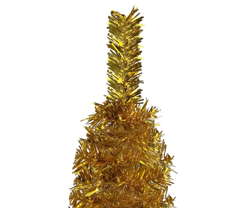 Árbol de Navidad delgado dorado 120 cm