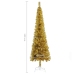 Árbol de Navidad delgado dorado 120 cm