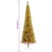 Árbol de Navidad delgado dorado 150 cm