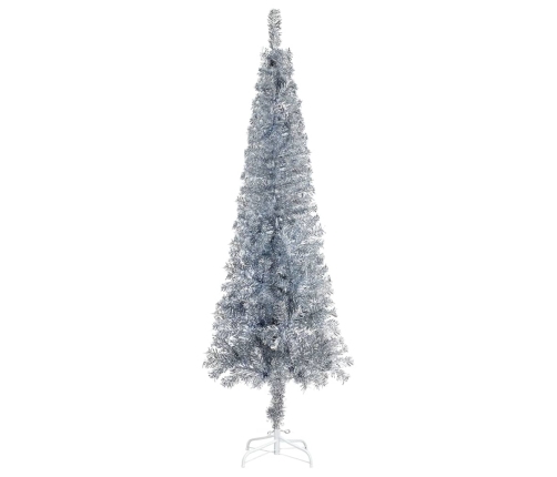 Árbol de Navidad delgado plateado 120 cm