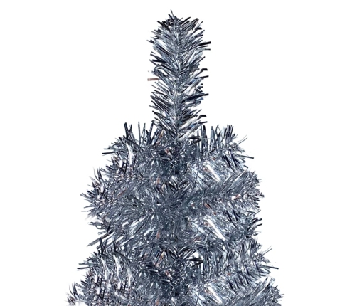 Árbol de Navidad delgado plateado 120 cm