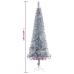 Árbol de Navidad delgado plateado 150 cm