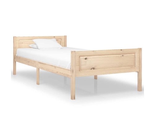 Estructura de cama sin colchón madera maciza de pino 90x200 cm