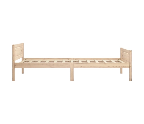 Estructura de cama sin colchón madera maciza de pino 90x200 cm