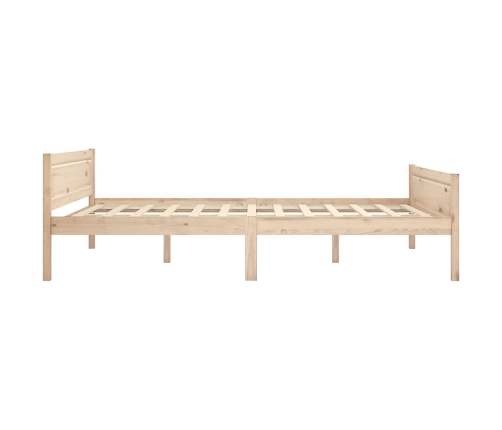 Estructura de cama sin colchón madera maciza de pino 120x200 cm