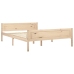 Estructura de cama sin colchón madera maciza de pino 140x200 cm