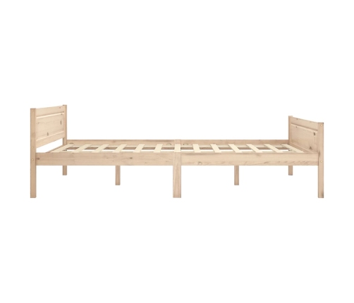 Estructura de cama sin colchón madera maciza de pino 140x200 cm