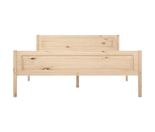 Estructura de cama sin colchón madera maciza de pino 140x200 cm