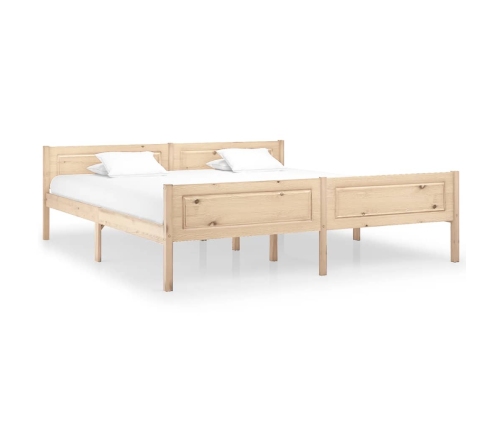 Estructura de cama sin colchón madera maciza de pino 180x200 cm