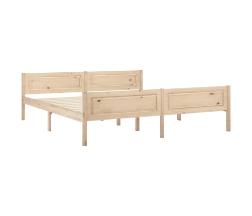 Estructura de cama sin colchón madera maciza de pino 180x200 cm