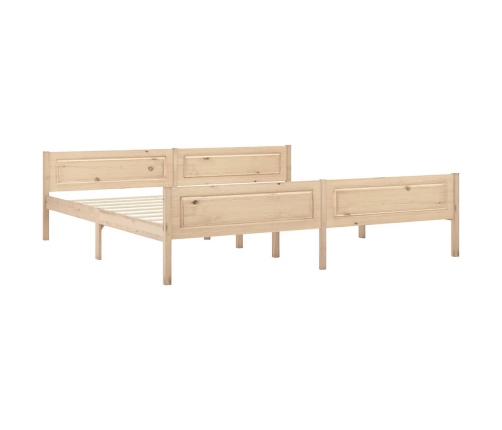 Estructura de cama sin colchón madera maciza de pino 200x200 cm