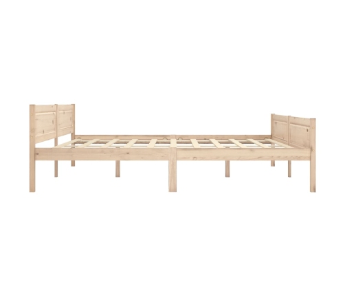 Estructura de cama sin colchón madera maciza de pino 200x200 cm