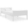 Estructura de cama de madera maciza de pino blanca 90x200 cm