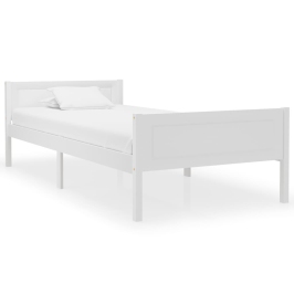 Estructura de cama sin colchón madera de pino blanco 90x200 cm