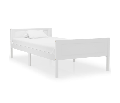 Estructura de cama de madera maciza de pino blanca 90x200 cm