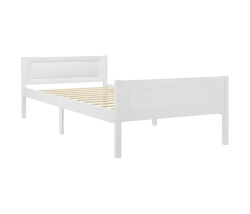 Estructura de cama de madera maciza de pino blanca 90x200 cm