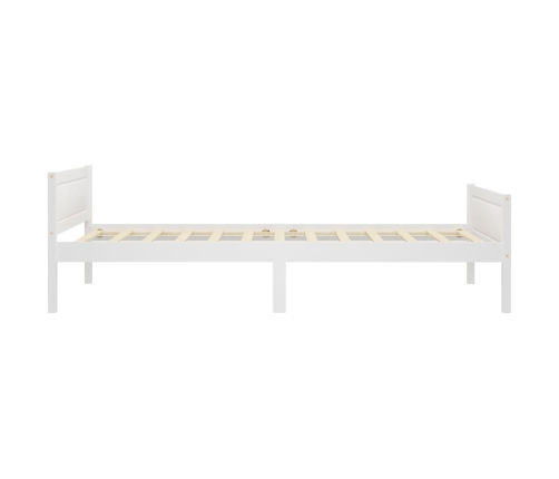 Estructura de cama de madera maciza de pino blanca 90x200 cm