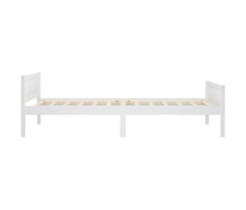 vidaXL Estructura de cama de madera maciza de pino blanca 100x200 cm