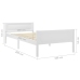 vidaXL Estructura de cama de madera maciza de pino blanca 100x200 cm