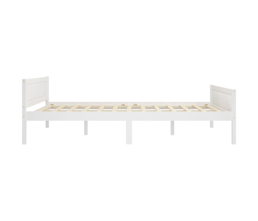 Estructura de cama sin colchón madera de pino blanco 140x200 cm