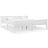 vidaXL Estructura de cama de madera maciza de pino blanco 180x200 cm