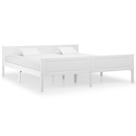 Estructura de cama sin colchón madera de pino blanco 180x200 cm