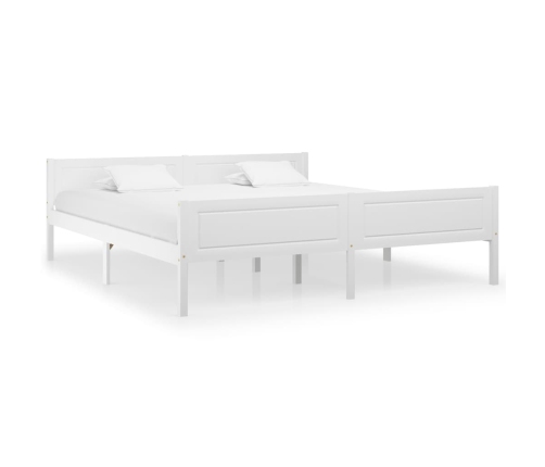 Estructura de cama de madera maciza de pino blanco 180x200 cm