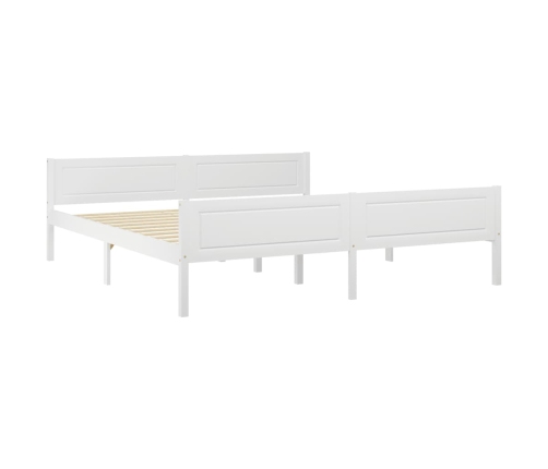 Estructura de cama de madera maciza de pino blanco 180x200 cm