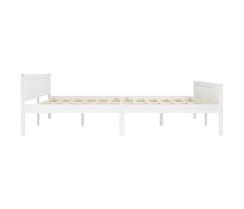 Estructura de cama de madera maciza de pino blanco 180x200 cm