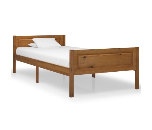 Estructura cama sin colchón madera pino marrón miel 90x200 cm